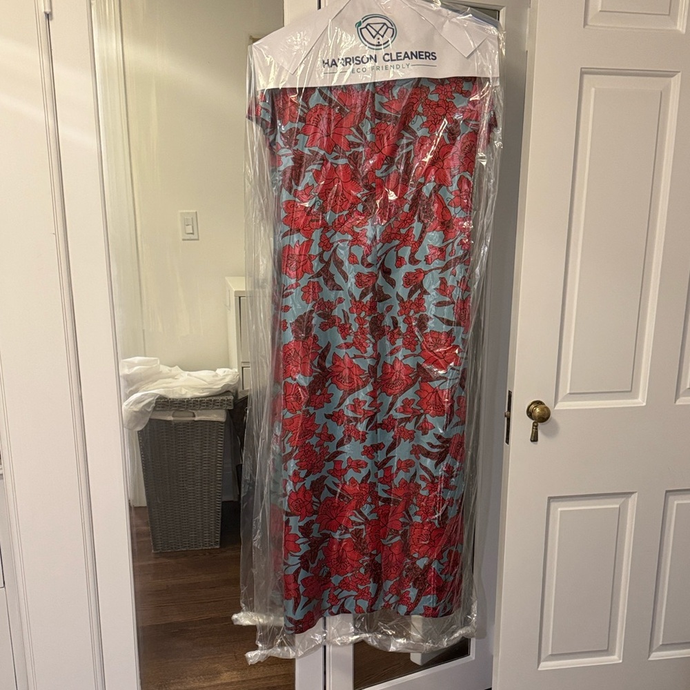LA DoubleJ Vibrant Red and Blue Maxi Dress - Picture 2 of 2